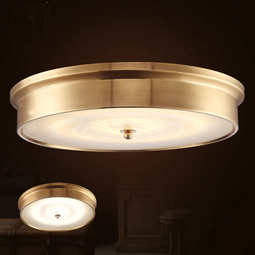 plafonnier led cuivre style vintage campagnard européen - vue 4 sur 6