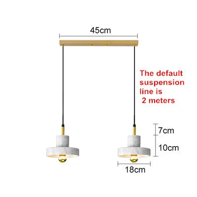Nordic marble chandeliers post-modern minimalist bar, living room, dining room, bedside decorative lamps and lanterns - vue 9 sur 12