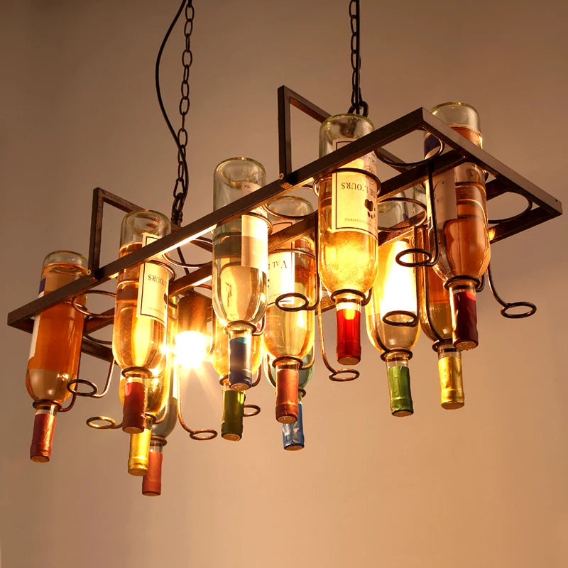 suspension créative en forme de bouteille pour décoration intérieure - vue 5 sur 6