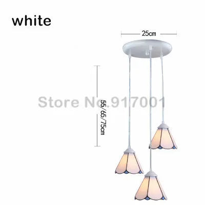 3 Heads Colorful Glass LED Pendant Lamps Light,Bedroom Suspension Hanging Ceiling Lamp - vue 17 sur 30