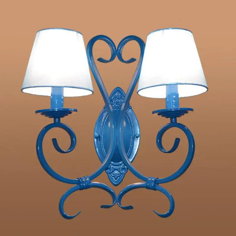 applique murale antique en métal avec miroir décoratif - vue 2 sur 12