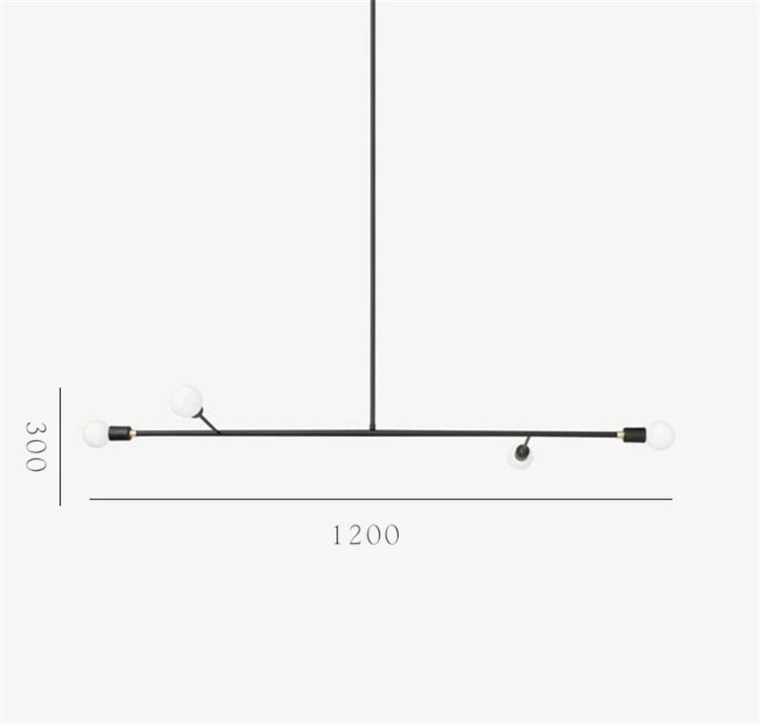 lustre à led géométrique en fer design moderne suspendu - vue 10 sur 10