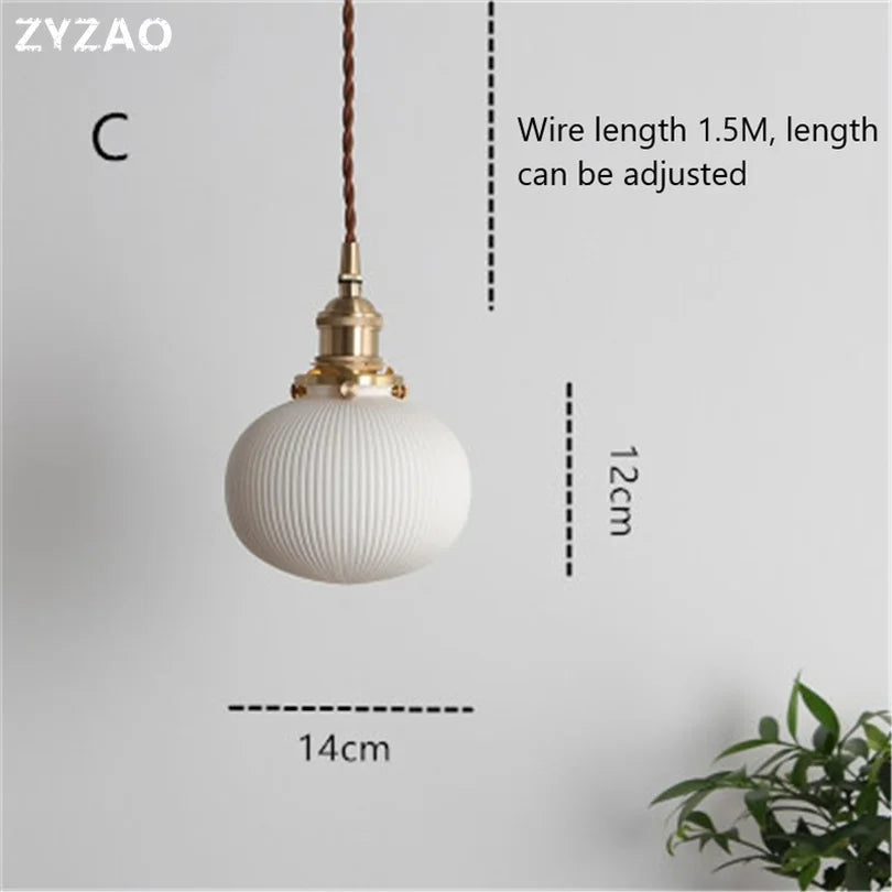 suspension nordique en céramique style industriel rétro pour divers espaces - vue 6 sur 9