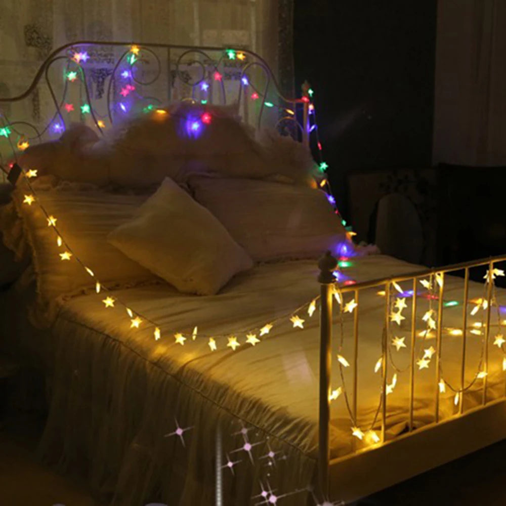 guirlande lumineuse étoile led pour Noël et fêtes - vue 5 sur 9