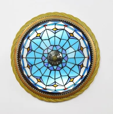 plafonnier en vitrail style méditerranéen pour extérieur et intérieur - vue 12 sur 14