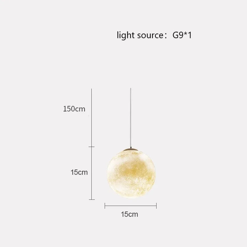 suspension créative en forme de lune pour une ambiance romantique - vue 8 sur 9