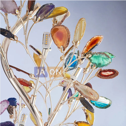 lampe à poser design en forme d'arbre en agate de fer nordique - vue 6 sur 6