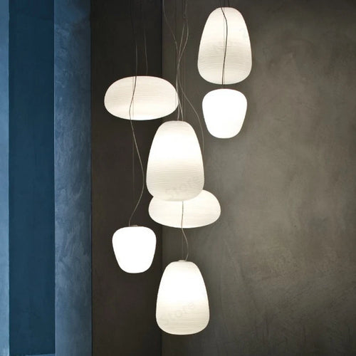 suspension globe rétro gzmj en verre abat-jour luminaire - vue 3 sur 9