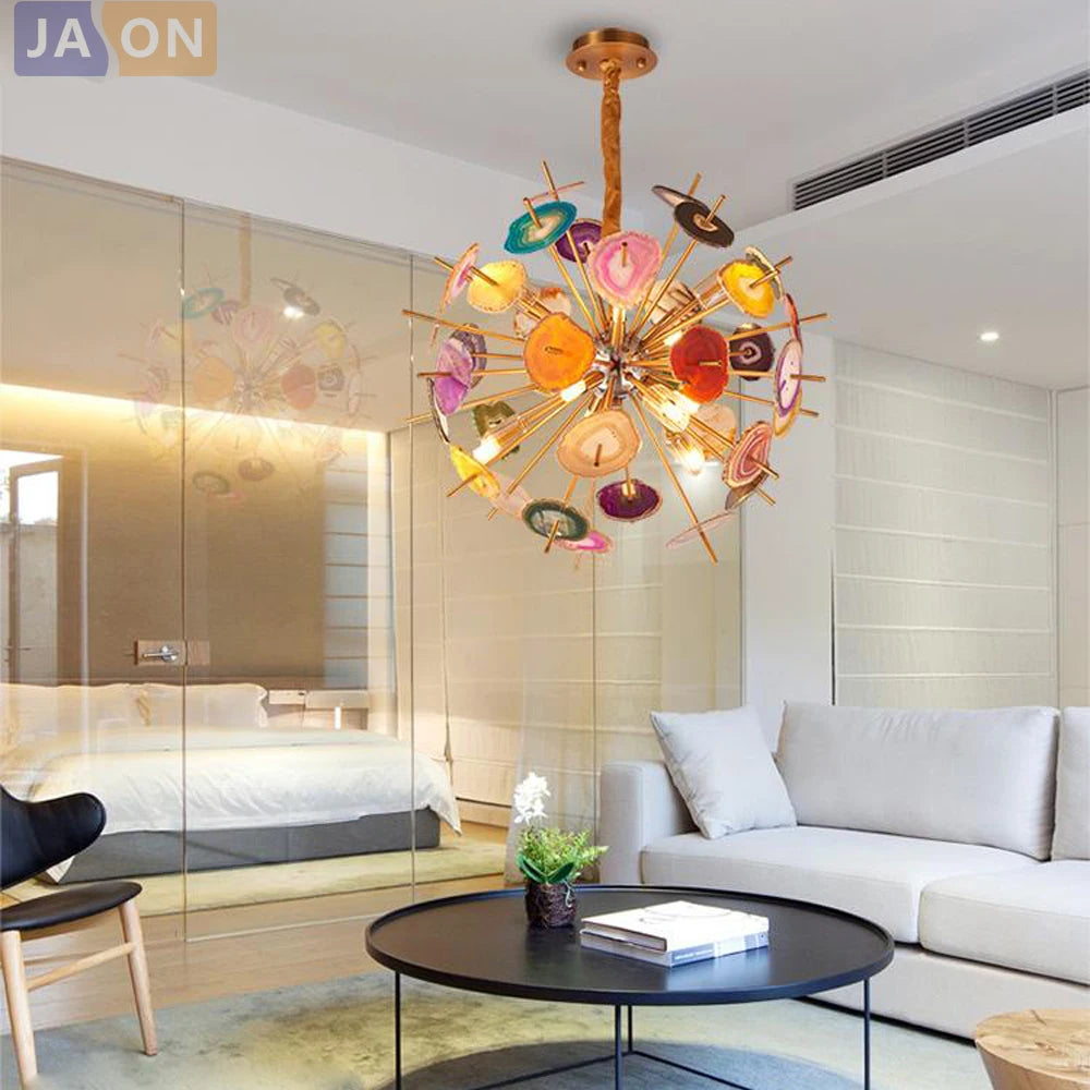 suspension design en agate de fer pour intérieur élégant - vue 2 sur 6