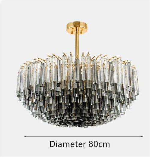 lustre en verre cristal design post-moderne pour décoration intérieure - vue 5 sur 6