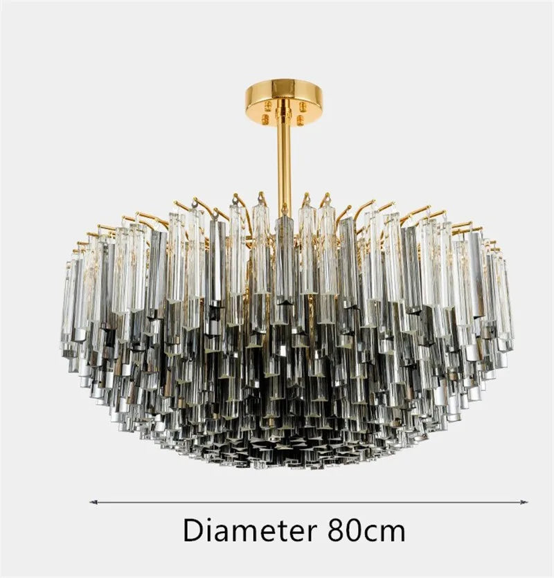 lustre en verre cristal design post-moderne pour décoration intérieure - vue 5 sur 6
