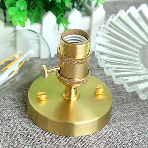 plafonnier led iwhd verre cuivre style nordique vintage edison - vue 10 sur 19
