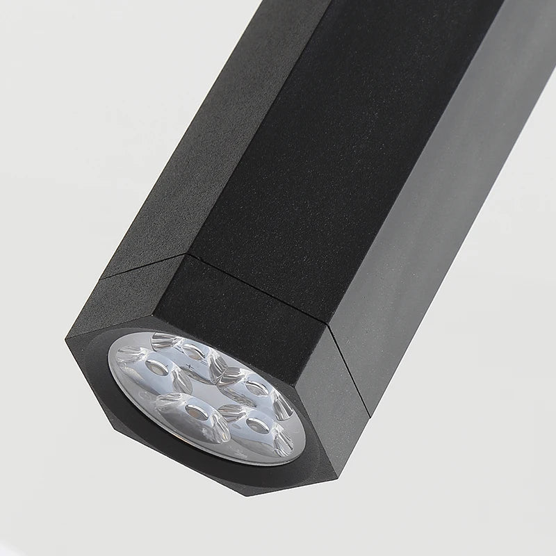 lustre hexagonal moderne pour décoration industrielle créative - vue 5 sur 18