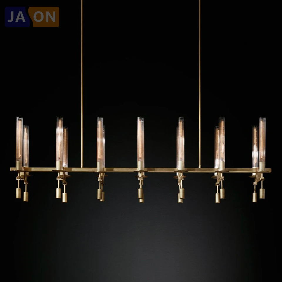 suspension vintage en fer et verre design personnalisé - vue 5 sur 12