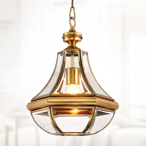lustre en cuivre antique pour éclairage intérieur et extérieur - vue 4 sur 8