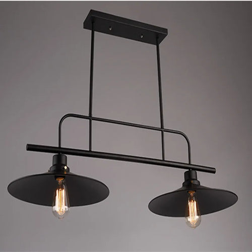 lustre rétro en fer style industriel pour décoration créative - vue 3 sur 4
