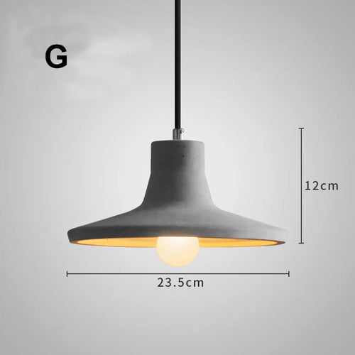 gzmj suspension industriel luminaire vintage ciment pour bar café - vue 12 sur 13