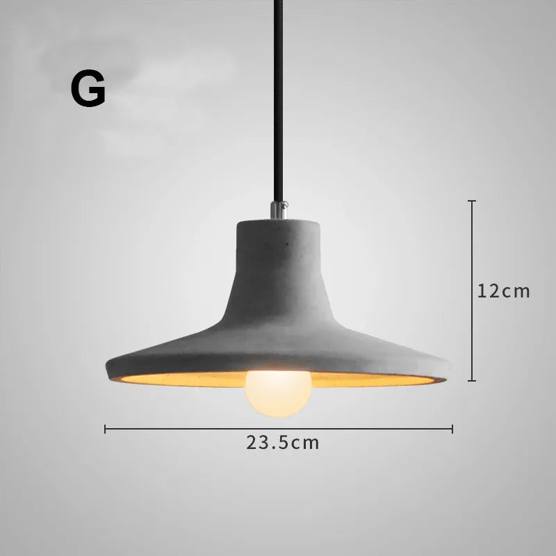gzmj suspension industriel luminaire vintage ciment pour bar café - vue 11 sur 13