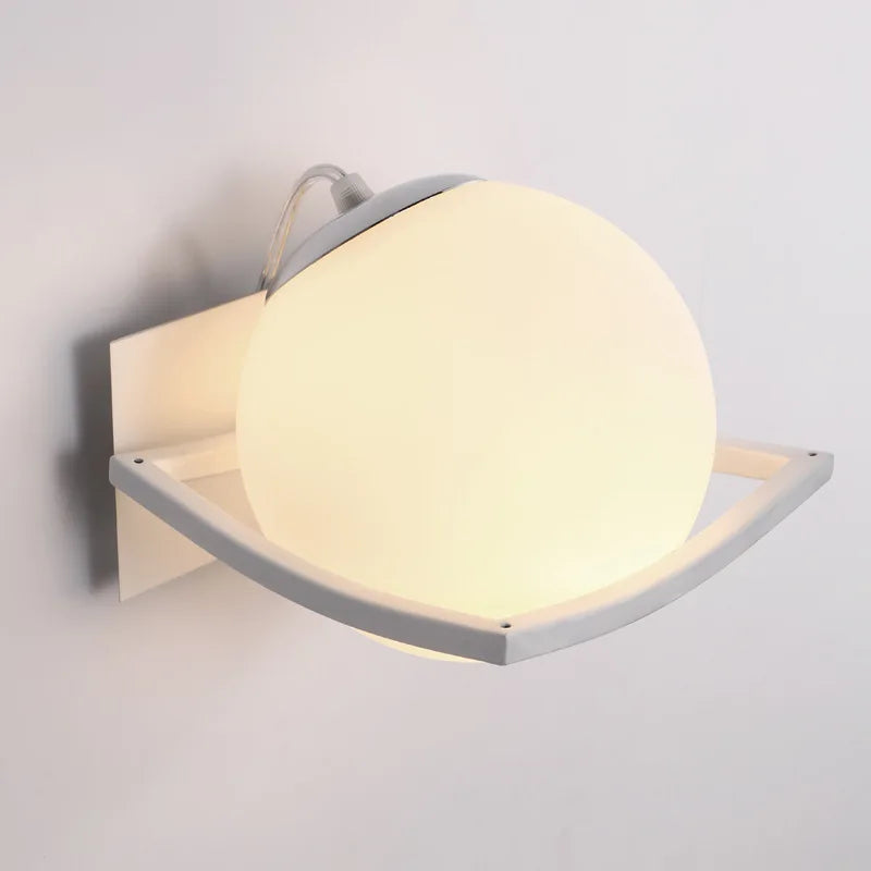 Applique Murale Led Chaude Boule de verre Nordique Moderne Simple Wandlamp Salon Chevet Chambre Salle De Bain Lumière - vue 3 sur 7