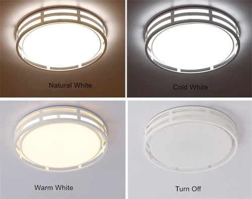 plafonnier led rond moderne en fer et acrylique - vue 5 sur 6