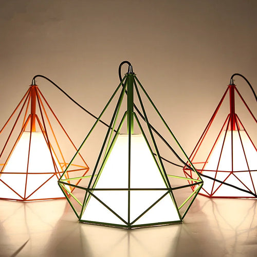 cage à oiseaux suspension lumières rétro minimaliste moderne - vue 5 sur 8