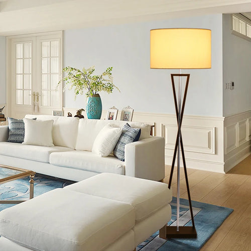lampadaire led en tissu de fer nordique pour intérieur moderne - vue 6 sur 6