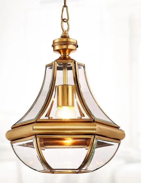 suspension en verre antique en cuivre pour intérieur éclairage élégant - vue 8 sur 8