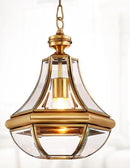 suspension en verre antique en cuivre pour intérieur élégant