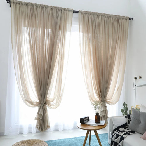 Voilage tulle transparent mesure hauteur 300cm salon chambre - vue 2 sur 11
