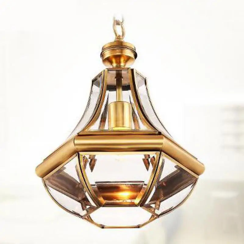 suspension en verre antique en cuivre pour intérieur éclairage élégant - vue 3 sur 8