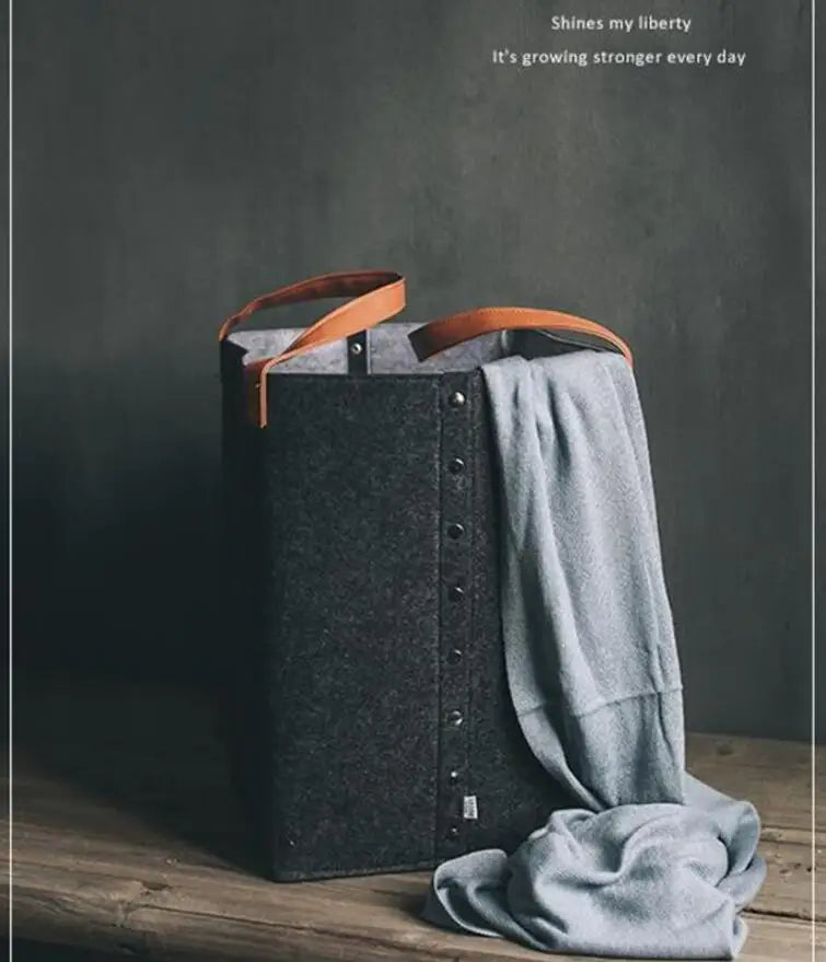 panier de rangement pliable multifonctionnel en feutre pour divers articles - vue 8 sur 8