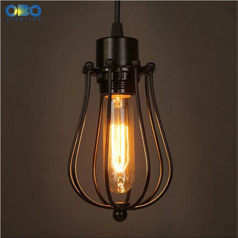 suspension vintage en métal noir pour éclairage intérieur - vue 4 sur 6