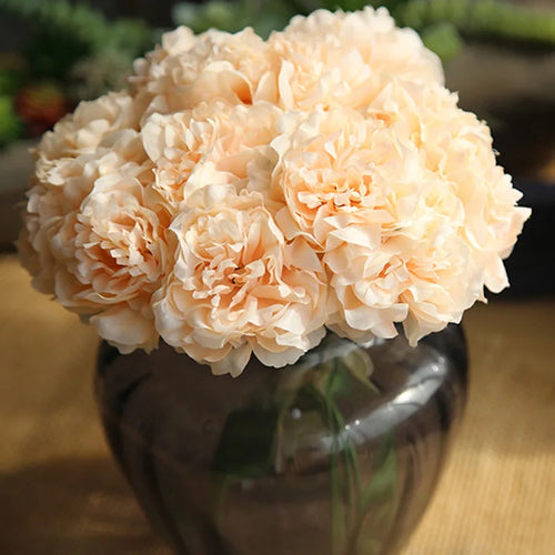 fleurs artificielles hortensias soie pour mariage décoration élégante - vue 5 sur 12