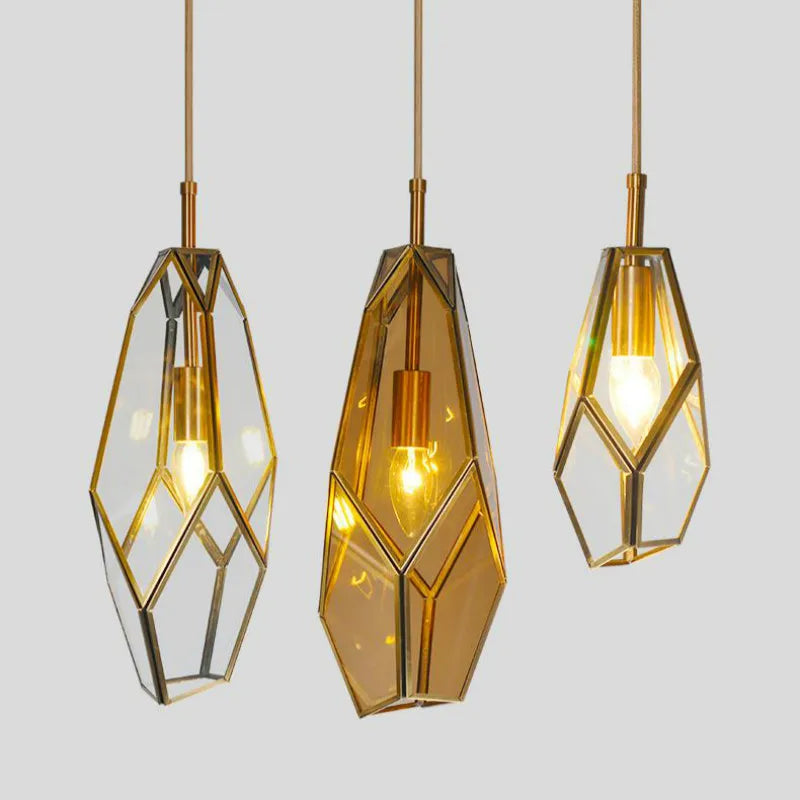 suspension art déco diamant pour éclairage intérieur et extérieur - vue 1 sur 15