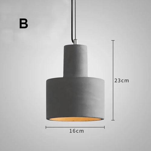gzmj suspension industriel luminaire vintage ciment pour bar café - vue 10 sur 13