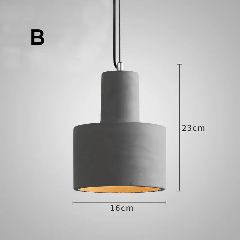 gzmj suspension industriel luminaire vintage ciment pour bar café - vue 9 sur 13