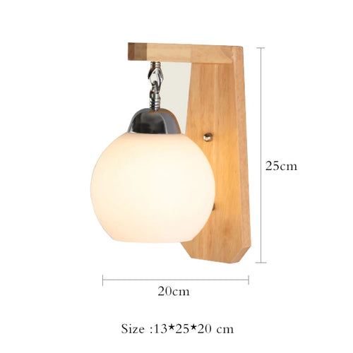 applique murale décorative nordique en verre et bois design intérieur - vue 15 sur 14