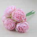 lot de 5 pivoines artificielles pour mariage et décoration intérieure