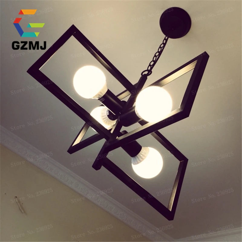 support de lampe suspension vintage industriel pour allée - vue 4 sur 8