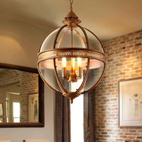 suspension vintage en fer forgé et verre pour bar café