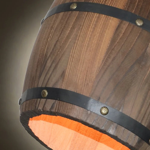 baril en bois suspension style rétro pour restaurant - vue 6 sur 6