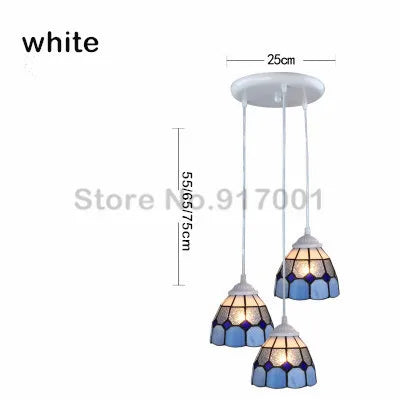 3 Heads Colorful Glass LED Pendant Lamps Light,Bedroom Suspension Hanging Ceiling Lamp - vue 17 sur 30