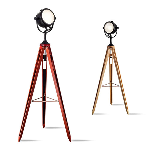 American style retro industrial wind, personality, creativity, bedroom, living room, study, Navy, modern three tripod floor lamp - vue 7 sur 6