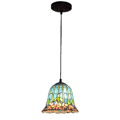lustre antique européen style nénuphar tiffany pour restaurant et bar - vue 5 sur 5