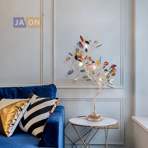 lampe à poser design en forme d'arbre en agate de fer nordique - vue 5 sur 6