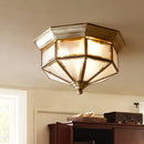 plafonnier rétro en cuivre style américain pour intérieur élégant