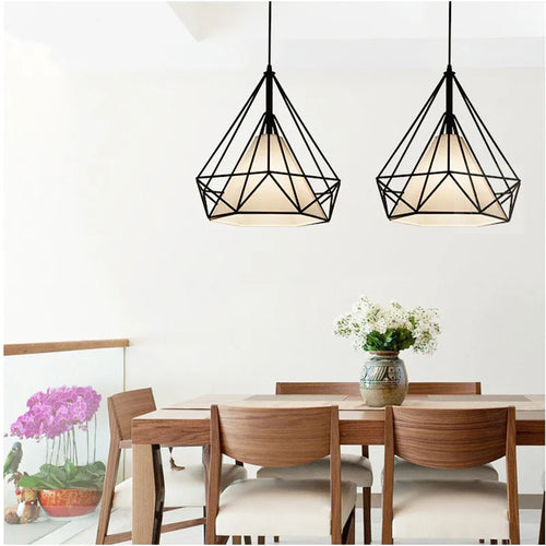 cage à oiseaux suspension lumières rétro minimaliste moderne - vue 4 sur 8