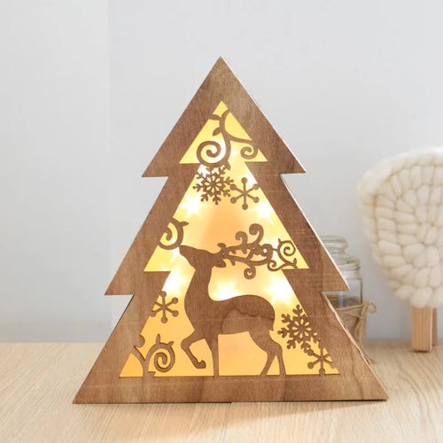 éclairage led vacances arbre noël cerf étoile décoration maison - vue 10 sur 11