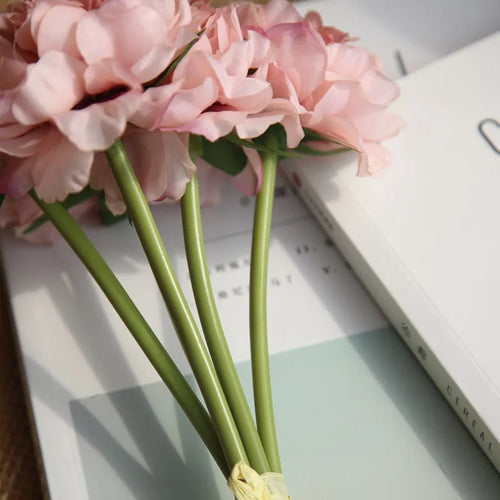 fleurs artificielles hortensias soie pour mariage décoration élégante - vue 4 sur 12