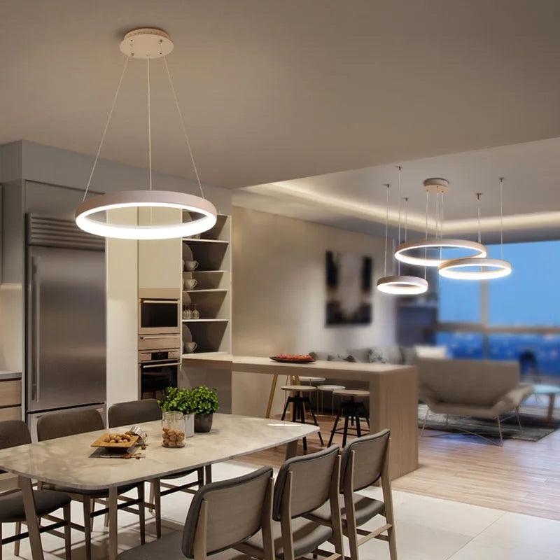 suspension moderne à led pour décoration intérieure et commerciale - vue 4 sur 6